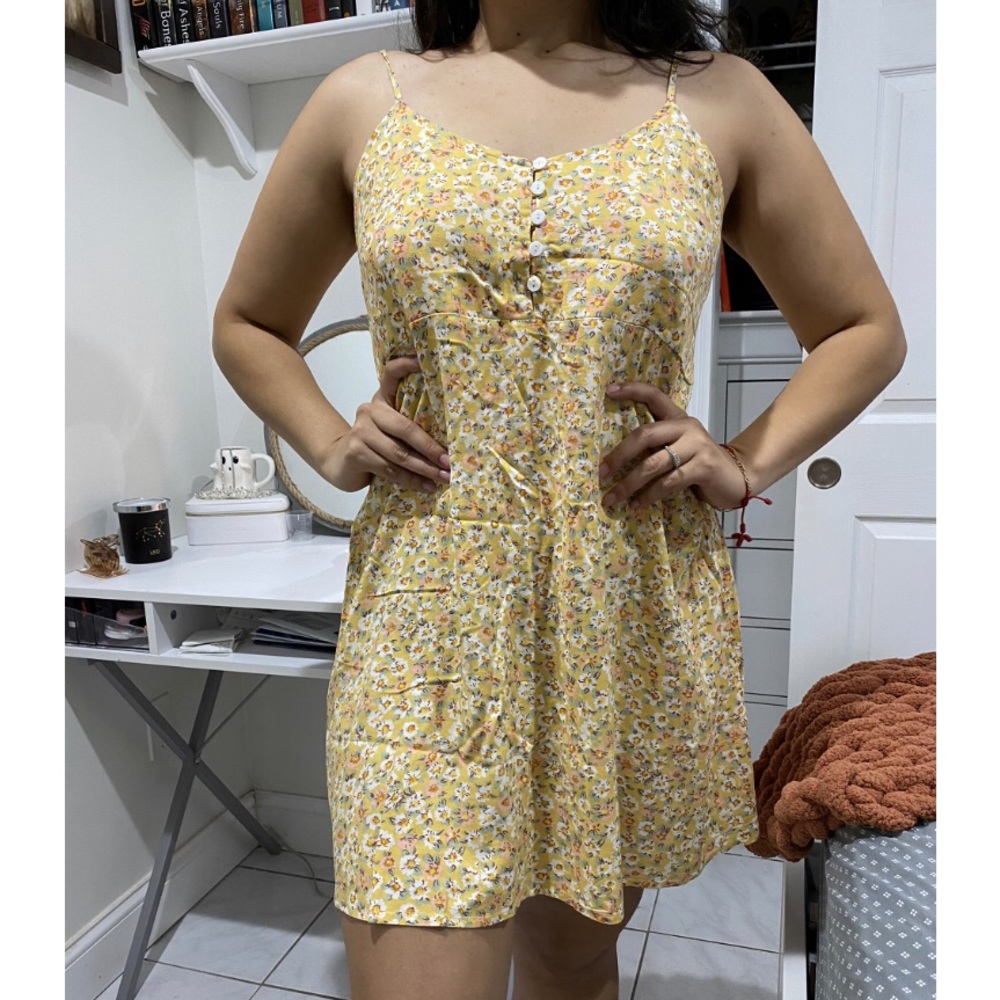 Yellow Flower Spring Dress